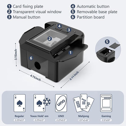 ShinePick Automatic Card Shuffler, Electric Shuffling Machine - Image 5