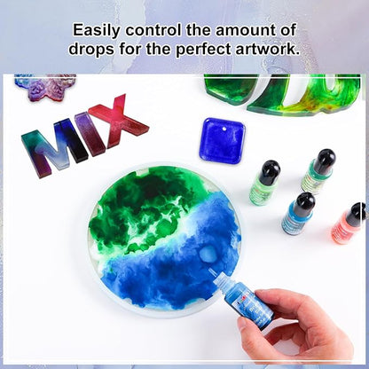 FansArriche Alcohol Inks for Resin, 64 Colors High Concentrated Alcohol Ink Set - Image 6