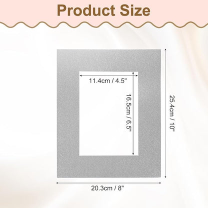Picture Mats, 8 x 10 for 5 x 7 Pictures Acid Free White Core Bevel Cut Frame - Image 2