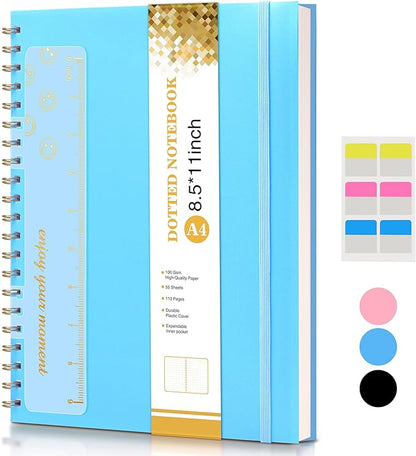 Dotted Notebook, Spiral Notebook Journal 8.5” x 11”, A4 Large Dot Grid Notebooks by UEBZFOCS