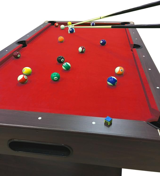 7 Foot Pool Table Billiard Table Red Felt – Red Devil - Image 4