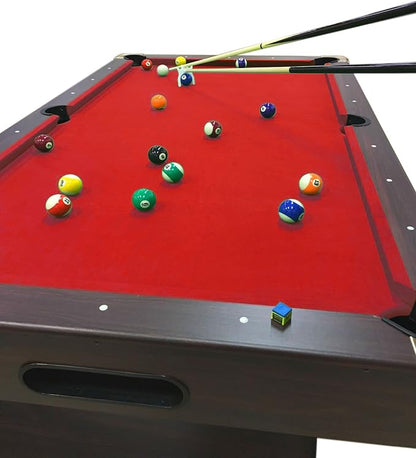 7 Foot Pool Table Billiard Table Red Felt – Red Devil - Image 4