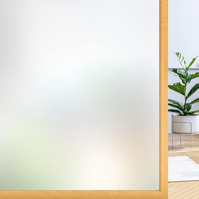 rabbitgoo Window Privacy Film, Frosted Glass Window Clings, Static Cling UV by rabbitgoo