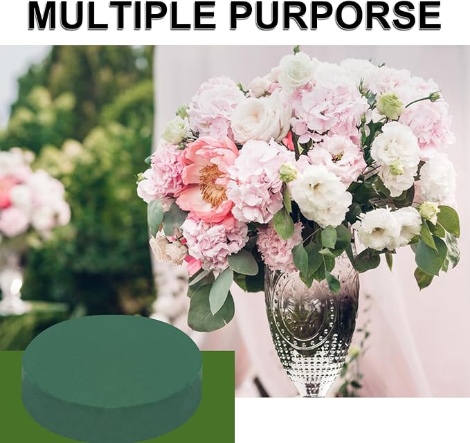 IHDYPPEW 10 PCS Floral Foam Blocks, 7 Inch Large Dry Round Green Floral Foam - Image 4