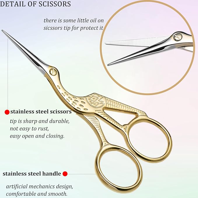 BIHRTC 4.5Inch Bird Sewing Scissors Craft Threading Scissors - Image 3