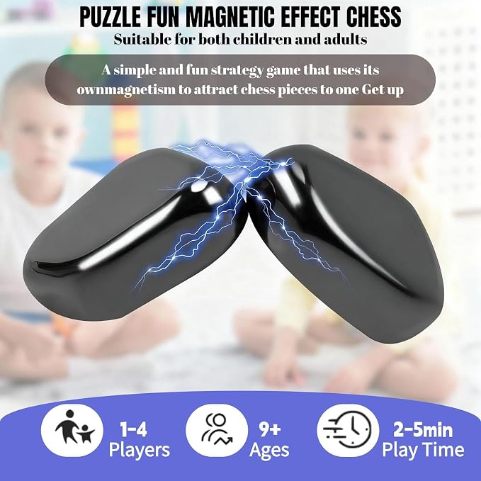 Magnetic Chess Game，24 Stones，String & Portable Storage Bag，Strategy Board Game - Image 3