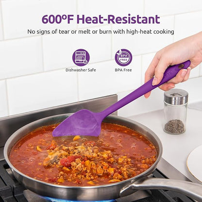 U-Taste Silicone Spatula Set: 600ºF High Heat Resistant, Seamless Food Grade - Image 3