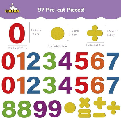 CHEFAN Felt Numbers for Kids, Board Pieces, Precut Story Pieces, Number - Image 2
