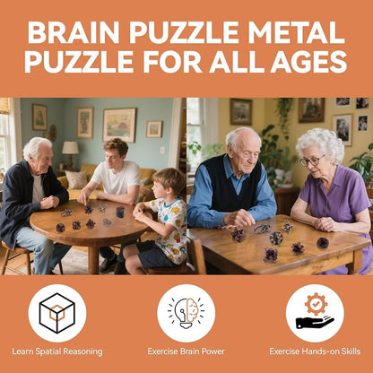 8 Pcs Brain Teaser Puzzles for Adults Teens - Image 6