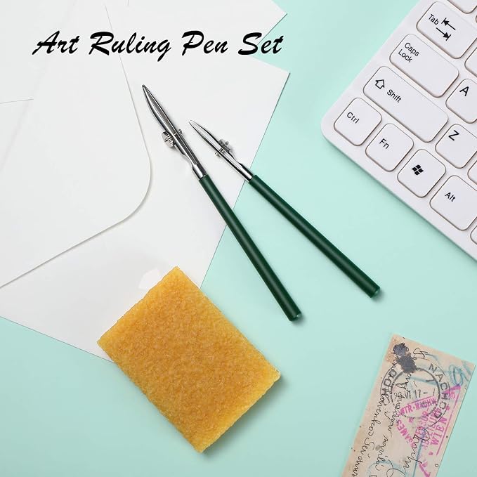 Zonon 6 Pieces Art Ruling Pen 3 Sizes Masking Fluid Pen and 50 x 35 x 5 mm Glue - Image 2