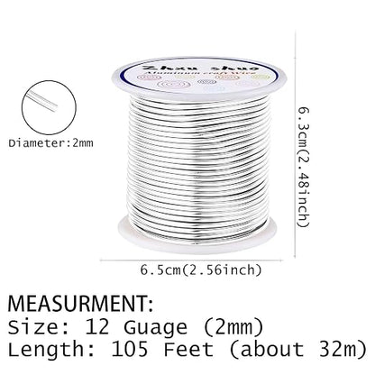 12 Gauge Aluminum Wire 35 Yards Anodized Metal Wire - Image 3