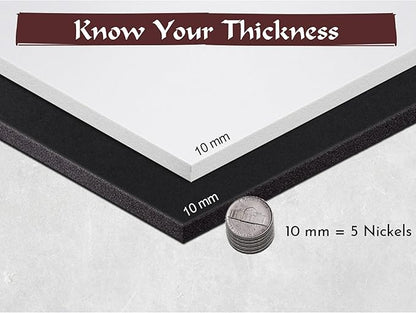 Shape Retention EVA Cosplay Foam 10mm 14x39 inch White or Black High Density - Image 3