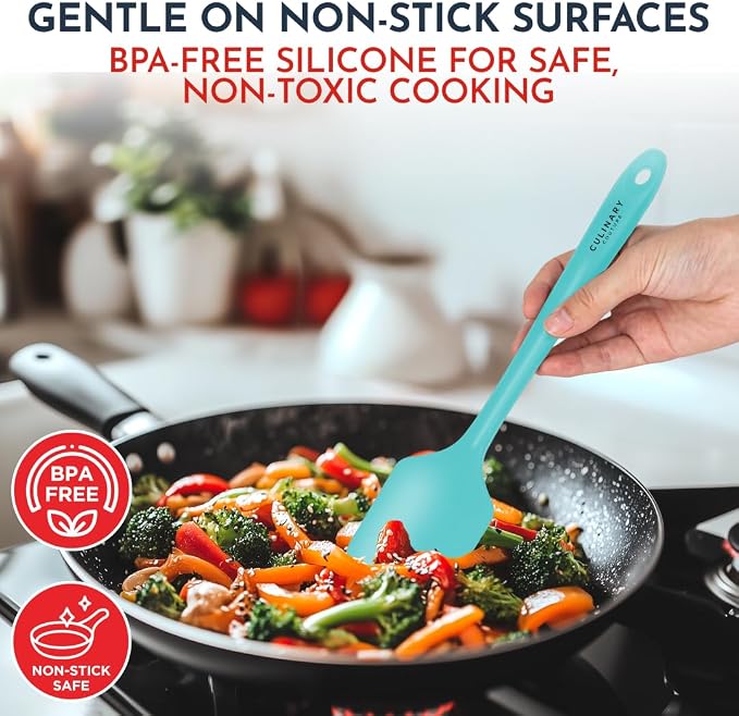 Culinary Couture 4-Piece Aqua Baking Spatula Set - Image 5