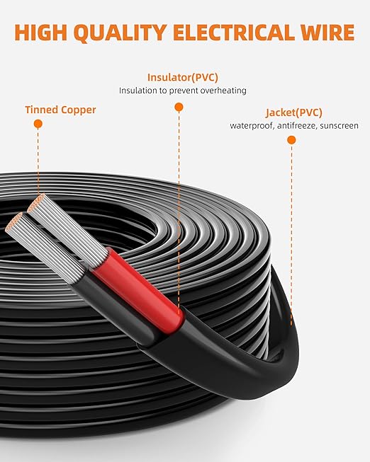 18 Gauge Wire, 18 AWG 2 Conductor Electrical Wire, Flexible/Oxygen-Free Tinned - Image 2