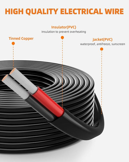 16 Gauge Wire, 16 AWG 2 Conductor Electrical Wire, Flexible/Oxygen-Free Tinned - Image 2