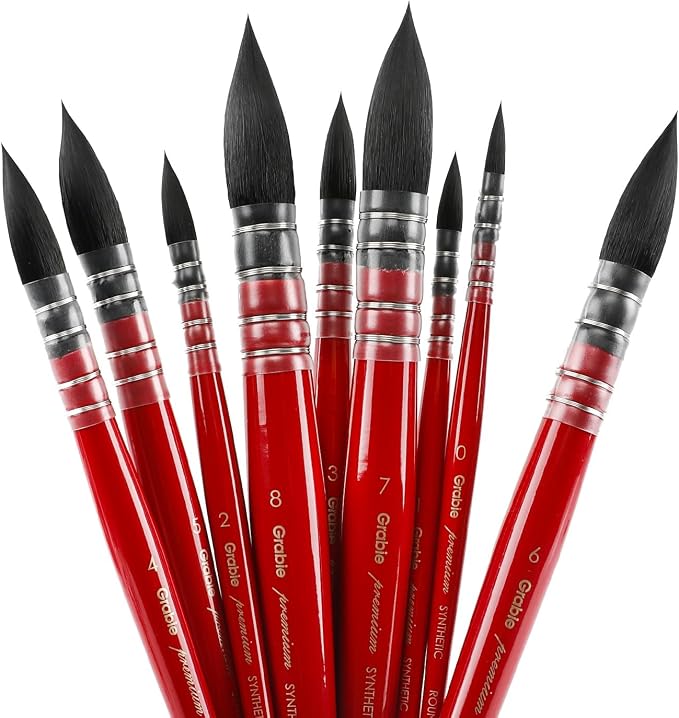 Grabie Professional Watercolor Paint Brushes, Art Supplies by Grabie