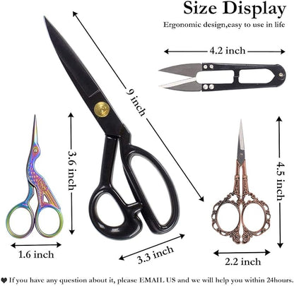 BIHRTC Professional 9 inch Dressmaking Tailor Scissors Small Embroidery - Image 6