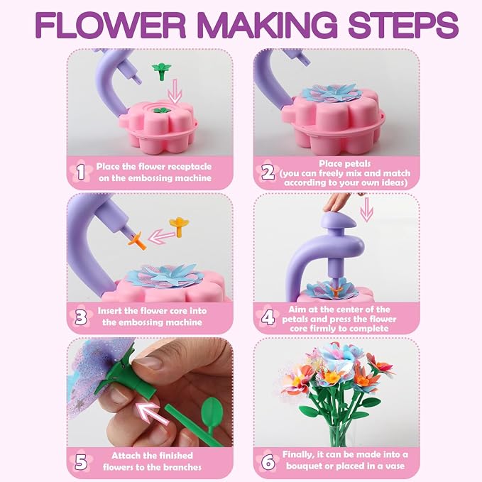 Fabric Flower Bouquets Toys, DIY Craft Kits Toys - Image 6