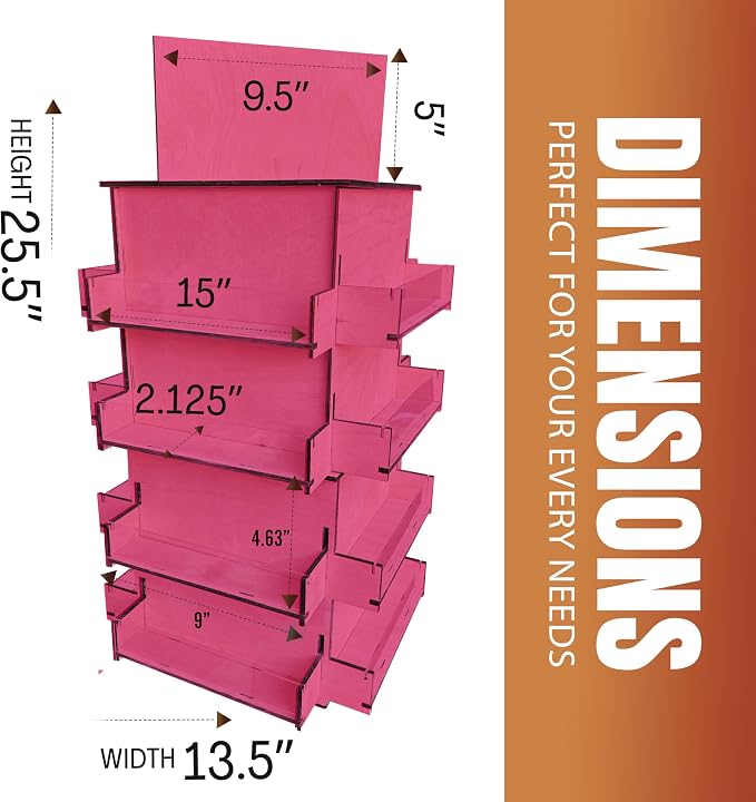 TORCHED DISPLAYS 4-Sided Rotating Display Stand - Image 3