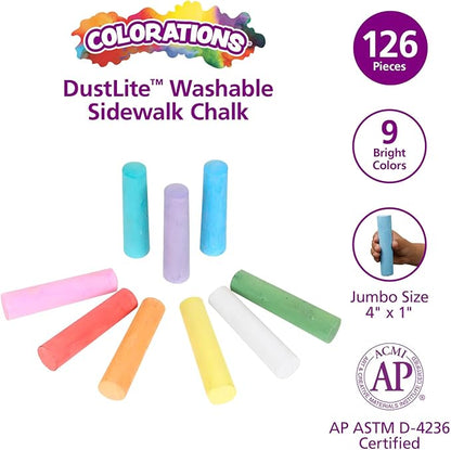 Colorations sidewalk chalk classroom pack, Outdoor Play, Screen-free, Creativity - Image 3