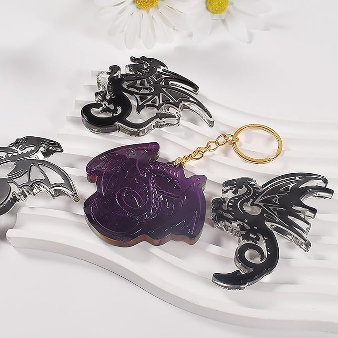 2 Pack Dragon Keychain Resin Mold - Image 3