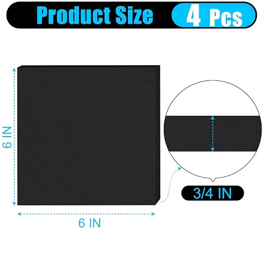 ToLanbbt 4 PCS Adhesive Foam Padding Sheets Closed Cell Neoprene Foam Sheet - Image 2