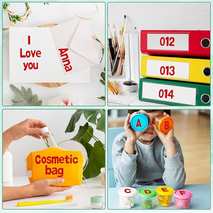 Alphabet Stickers 1'' 12 Red Letter Stickers, Self Adhesive Vinyl Mailbox - Image 6