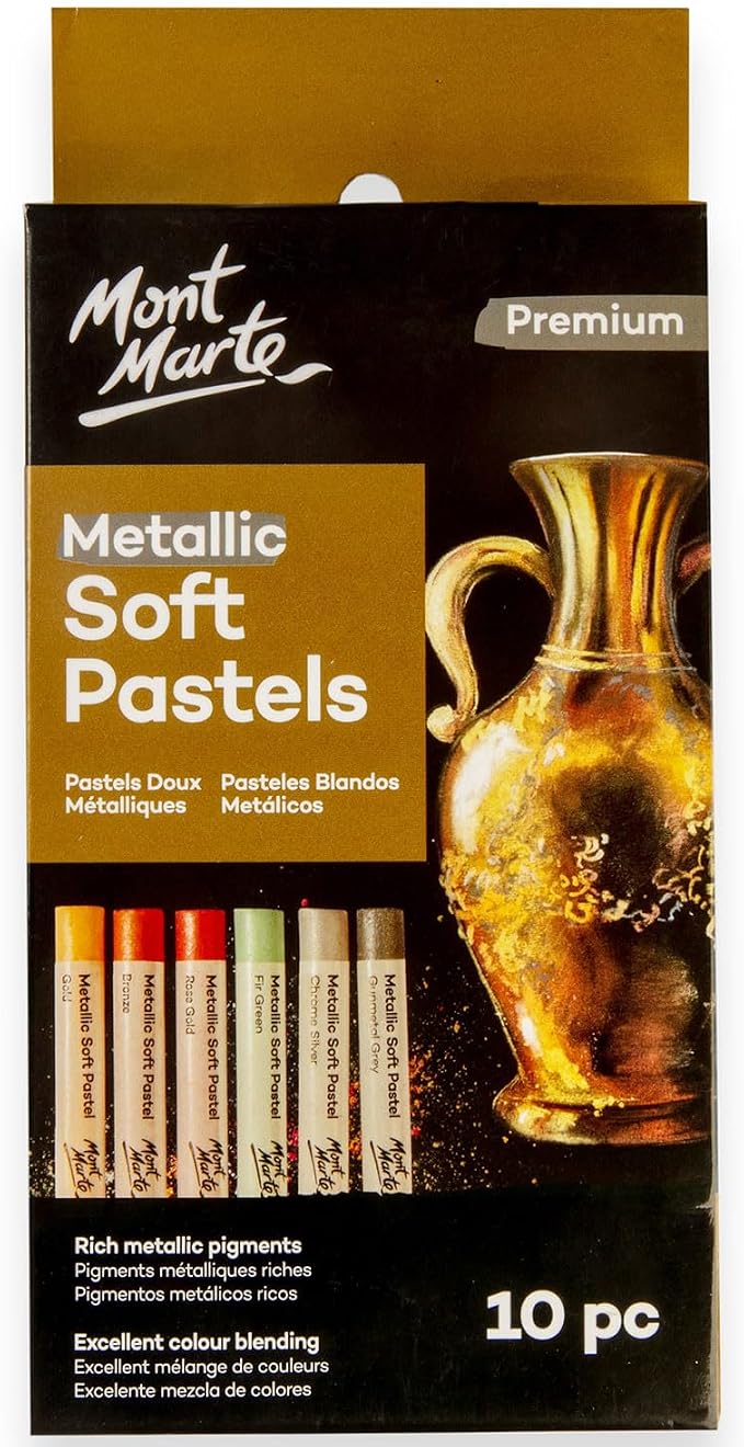 Mont Marte Metallic Soft Pastels 10pc - Image 8