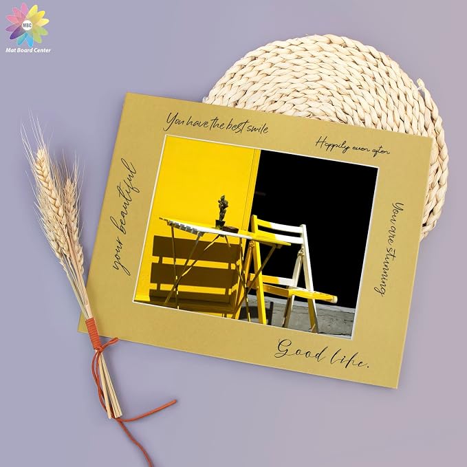 Mat Board Center, 11x14 for 8x10 Old Gold Color Mats - Image 7