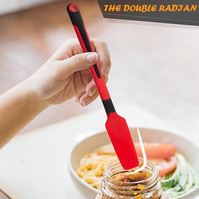 TEEVEA Silicone Spatula for Cooking Baking Mixing, Heat Resistant Non-Stick - Image 3