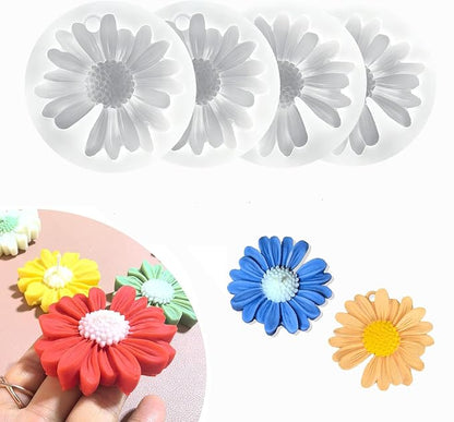 4 Pcs Daisy Flower Silicone Molds by HMPBEFU