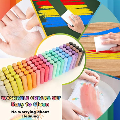 200PCS Washable Sidewalk Chalks Set in 20 Colors: Jumbo Drawing Chalk - Image 7