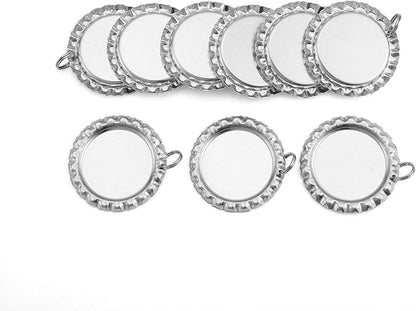 Silver Color Flat Bottle Caps - Image 2