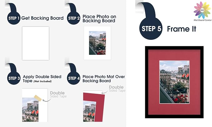 Mat Board Center, 8x10 for 5x7 China Red Color Mats - Image 5