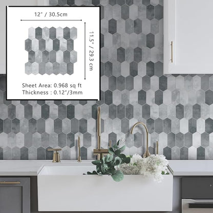 The Tiles Plaza 10-Sheet Peel and Stick Backsplash, Stone Composite Stick On - Image 2