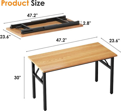 Need Home Office Desk 47 inches Folding Computer Table Workstation No Install - Image 3