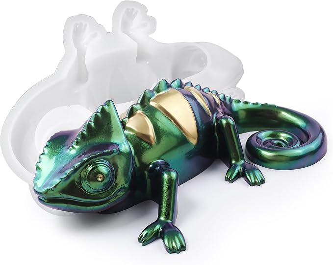 Lizard Animal Cylinder Candle & Resin Mold - Image 2