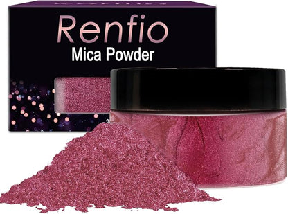 Renfio 100g Mica Powder Pigment, Metallic Natural Dye Mineral Pearl Shimmer by Renfio