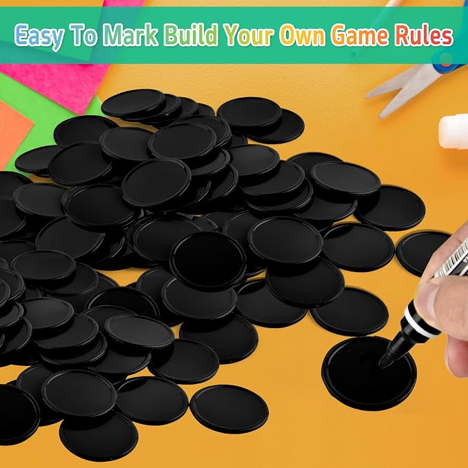 Coopay 600 Pieces Plastic Poker Chips Learning Counters Disks Bingo Chip - Image 3