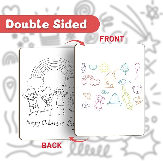 White Board Dry Erase Boards Classroom Pack Mini White Boards 9" x12” Double - Image 3