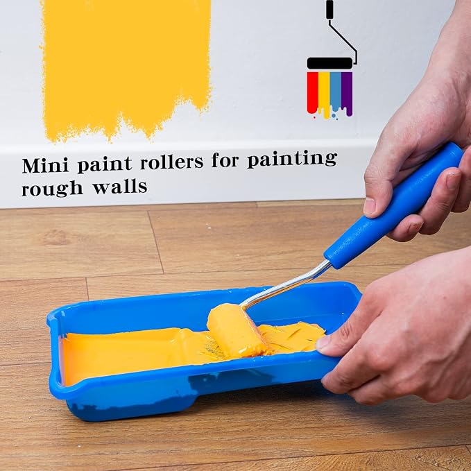 Mister Rui Paint Roller Kit, 9 Pack, 2 Inch Microfiber Paint Roller Covers - Image 8