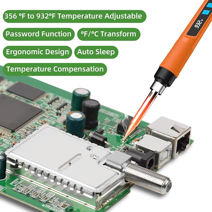 Soldering Iron Kit, 190W Soldering Gun, 110V LED Solder Kit - Image 4
