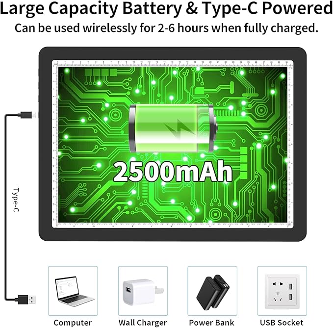 TOHETO Rechargeable A4 Light Board - Image 4