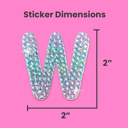 StickerBeans® Rhinestone Alphabet Letter Sticker W - Image 4
