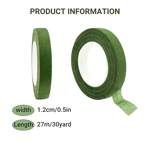 Max Shape 12 Rolls 1/2 Inch 30 Yard Floral Tapes - Image 2