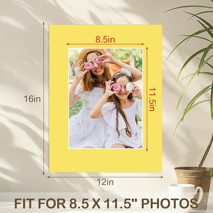 15 Pack 12x16 Picture Mats, Mixed Colors Frame Mattes - Image 2