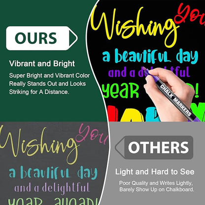 SILENART Chalk Markers for Blackboard, Window Marker for Car Erasable Liquid - Image 3
