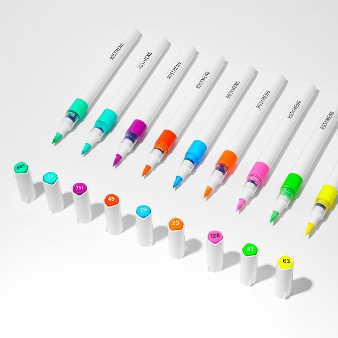ROSYMENG 9 Color Acrylic Paint Pens, Quick-Drying Waterproof Acrylic Paint by Unknown