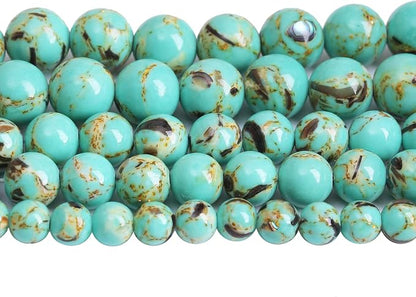 10mm 38pcs Turquoise Beads - Image 2