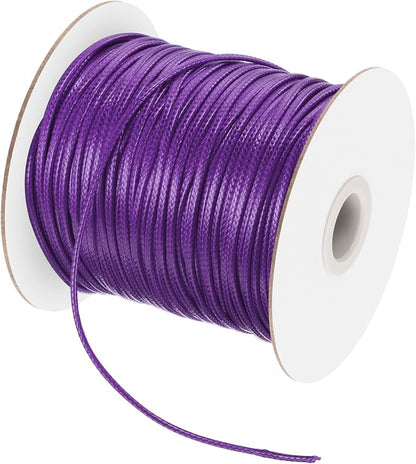MECCANIXITY Waxed Polyester Cord 2mm 98 Yard Dark Purple by MECCANIXITY